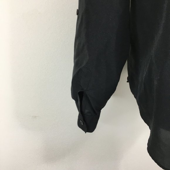 Vintage DVF DIANE VON FURSTENBERG Black Relaxed Fit Hidden Button Shirt - Picture 9 of 11
